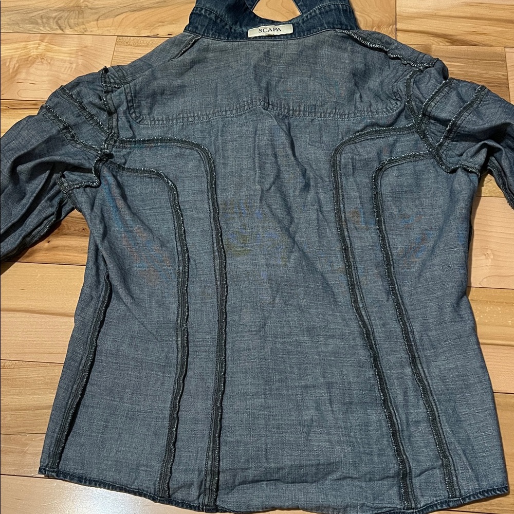 Scapa Women's Denim Button Down Shirt - Picture 15 of 17